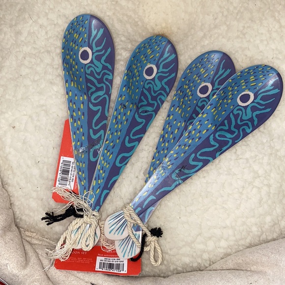 Opalhouse 2 pieces Melamine and Bamboo Fish Spoon - Picture 5 of 7